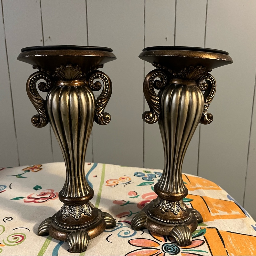 Elegant Bronze Candle Holders
